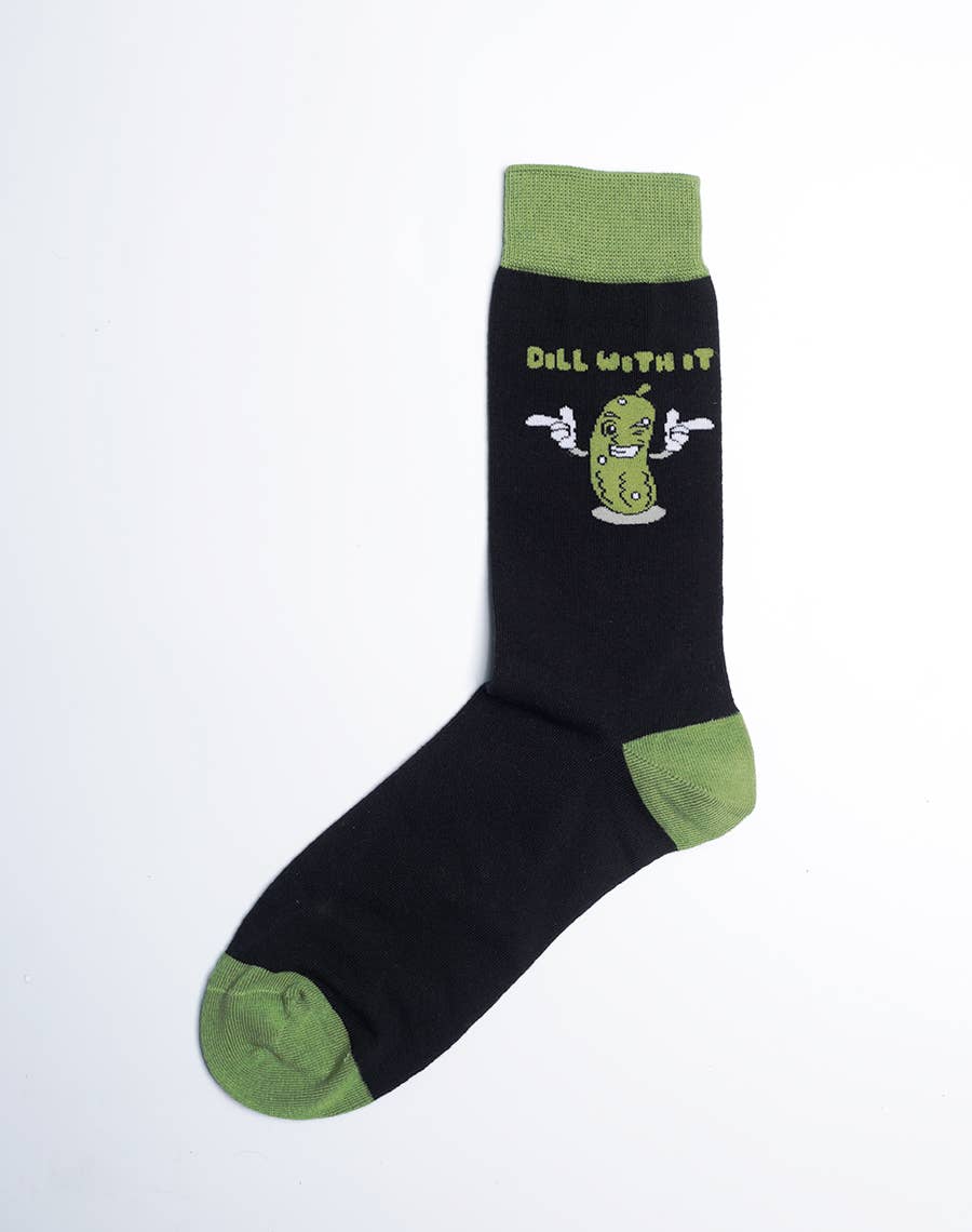 Just Fun Socks - Wholesale Socks - Men's - Men's Dill With It Pickle Crew Socks2