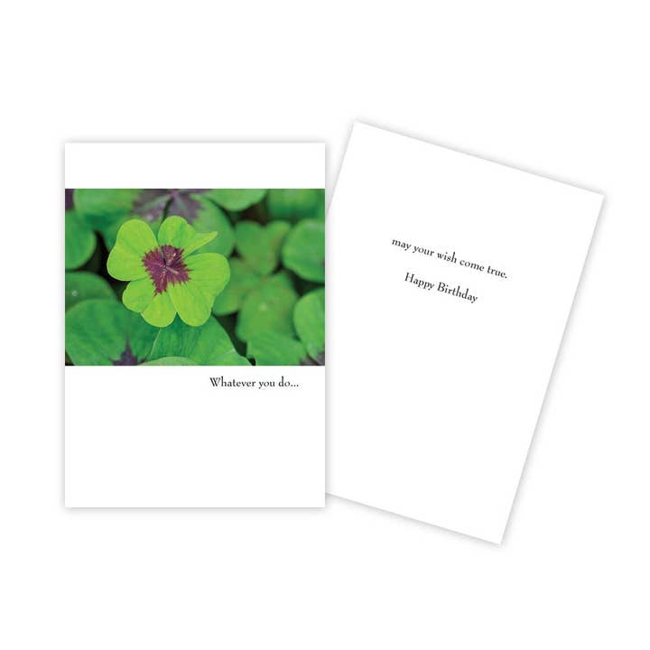 Four Leaf Clover Birthday Card for wholesale by Sun Day Greetings
