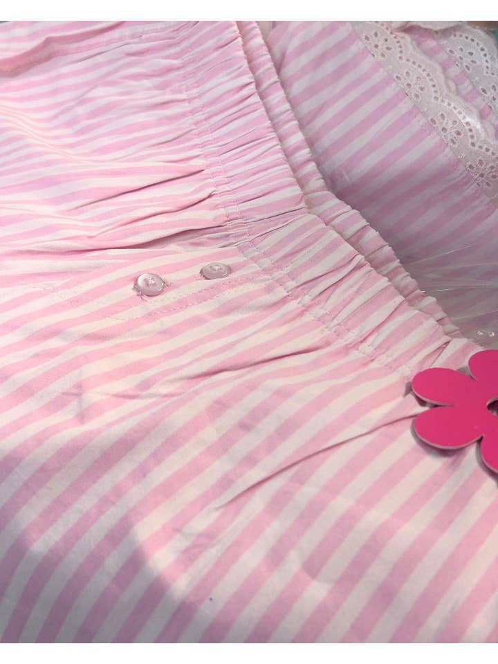 Paper Flower - Wholesale Underwear - Kids - Striped Lace Trim Boxer Shorts Tween Girls2