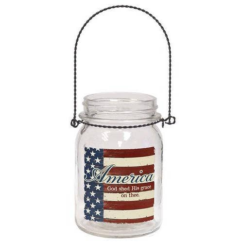 God Bless America: Hanging Jar for wholesale by Divinity Boutique