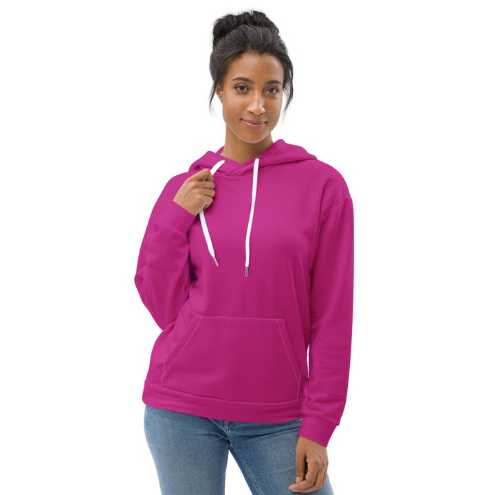 Soft Colourful Hoodie in Fabulous Fuchsia for wholesale by Rainbow City