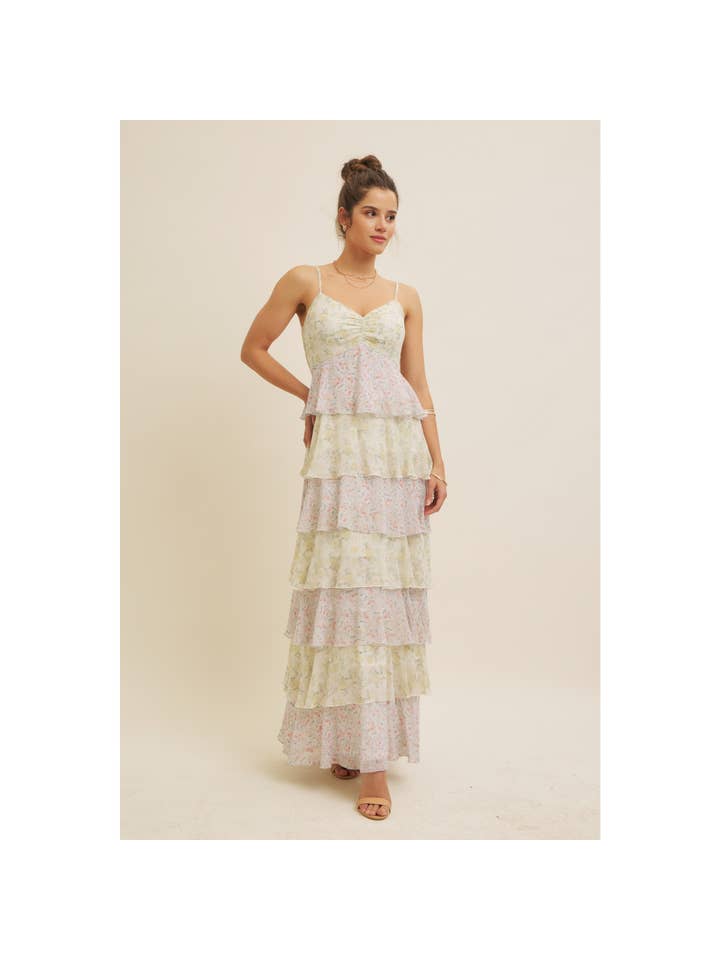 in february - Wholesale Dress - Women's - DEFINITION OF SEASONLESS FEMINITY FLORAL TIERED MAXI DRESS26