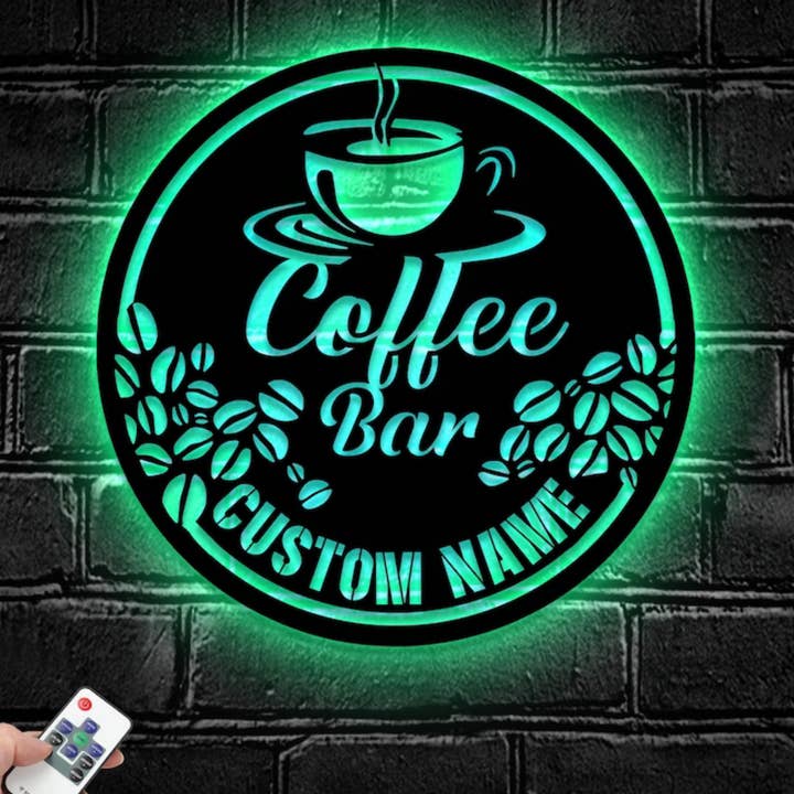 Glow Neon - Wholesale Neon sign - Personalized Coffee Bar Metal Sign, Signboard for Cofee Shop2