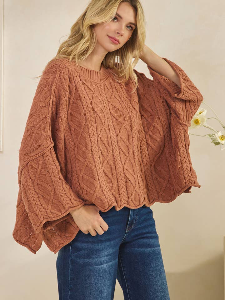 Tres Bien, Inc - Wholesale Knit Sweater - Women's - IT-10101-knitted sailors knot round neck l/s sweater5