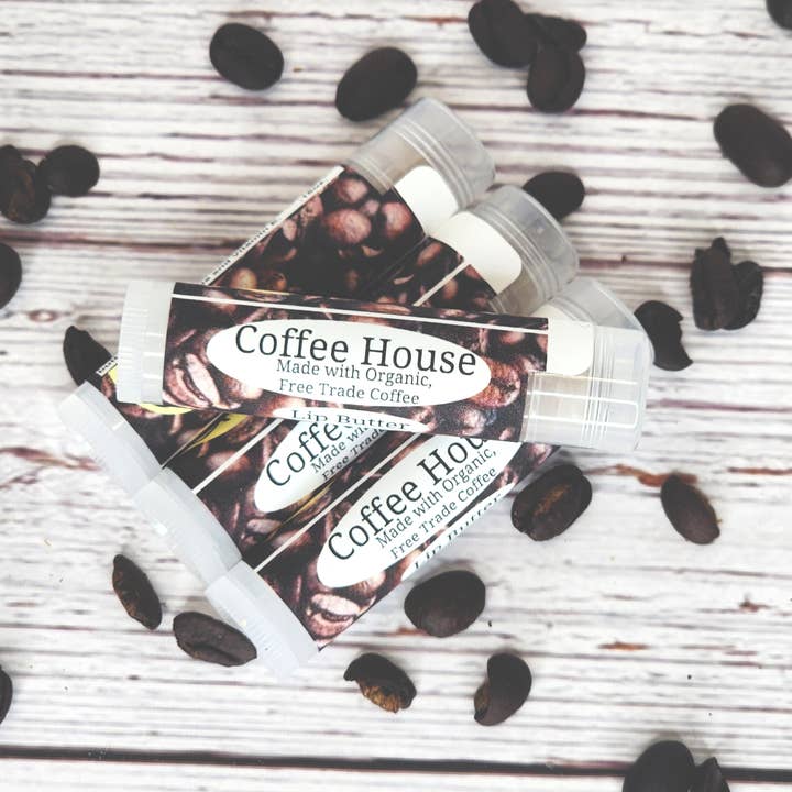 Coffee House Lip Balm Organic Free Trade Lip Balm for wholesale by Glow Body and Soul
