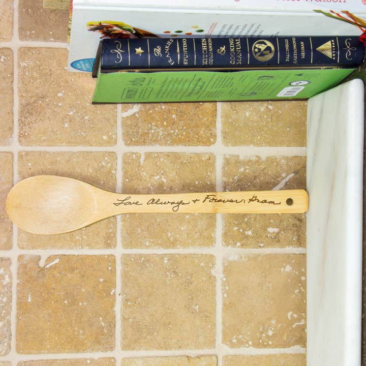 Handwriting Wooden Spoon | Custom Message Spoon | Personalized Handwritten Wooden Spoon | Cooking Utensils | Engraved Cooking Spoon for wholesale by Personal Mementos