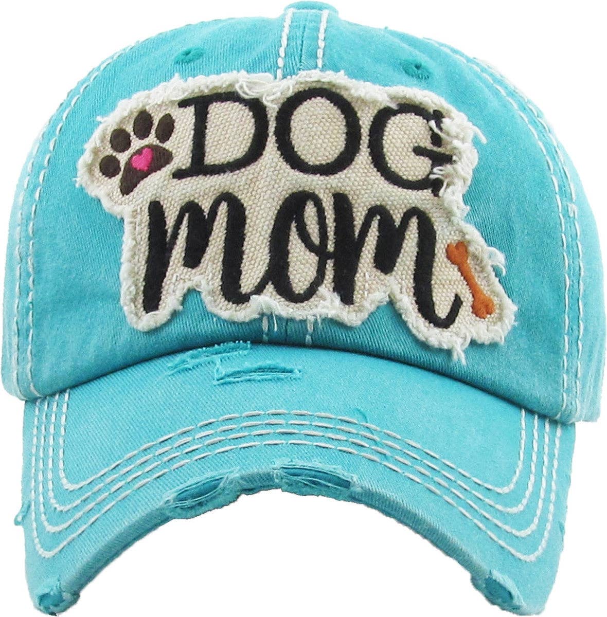 MiMi Wholesale - Wholesale Baseball Cap - Women's - KBV1140 "DOG MOM" Washed Vintage Premium Cotton Cap4