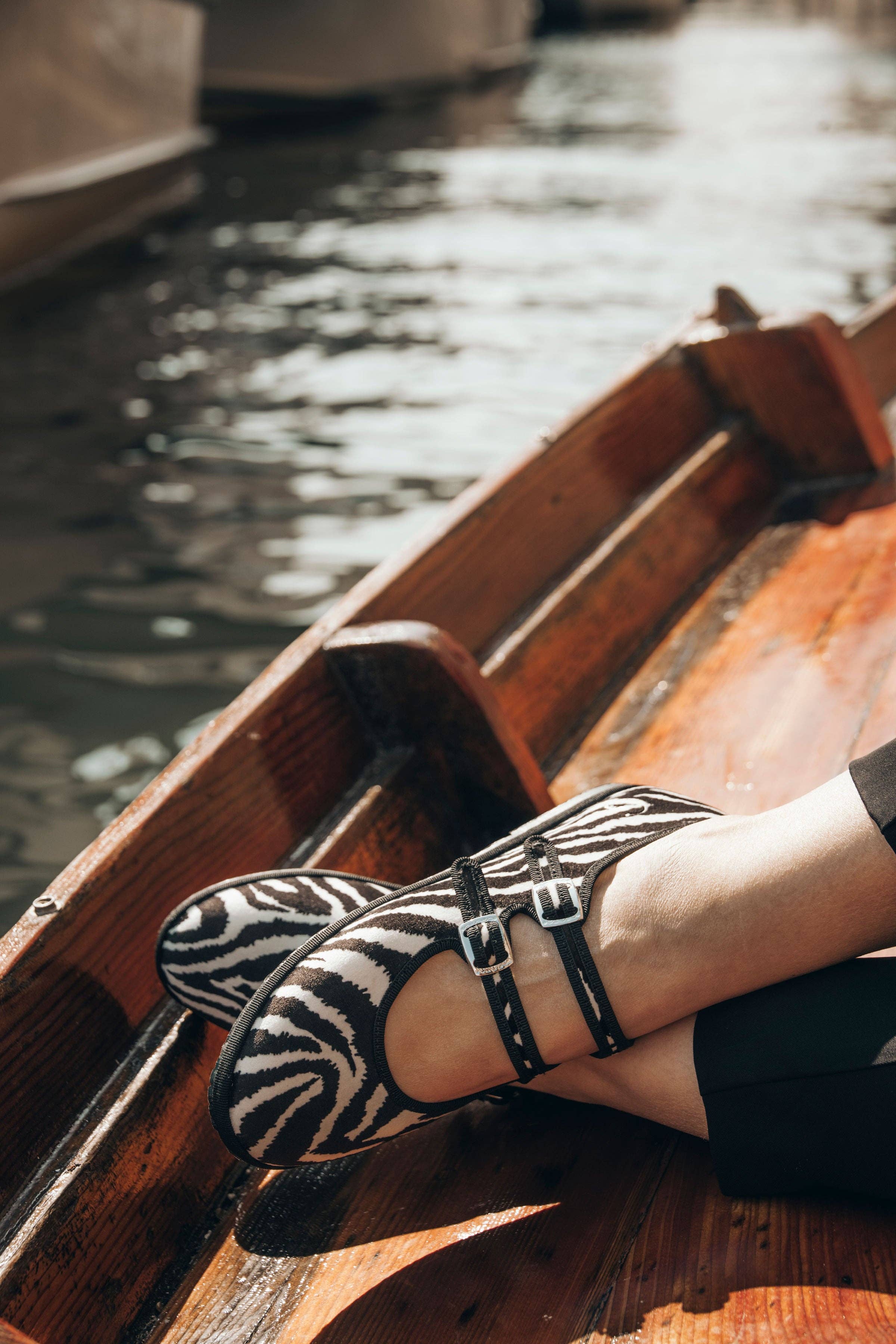 Gondolina Shoes - Vente Ballerines – femme - Mary Jane à imprimé zèbre1