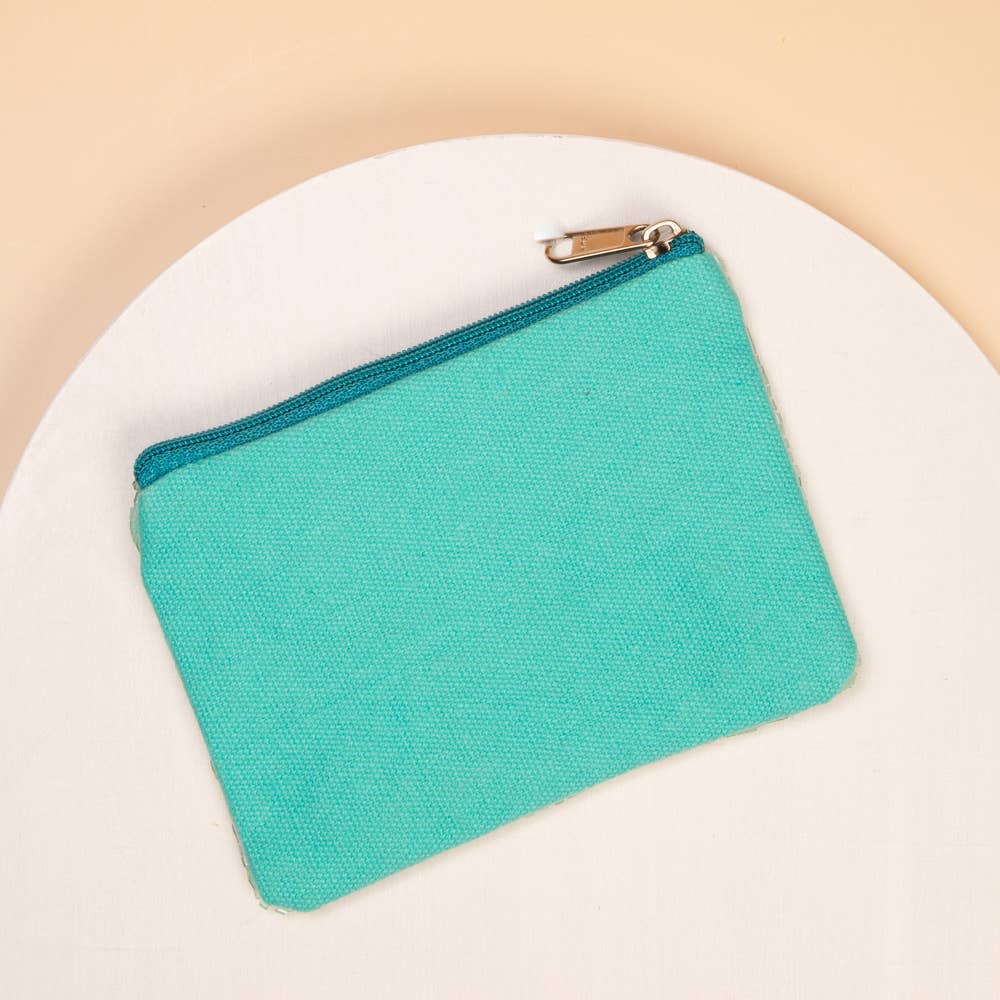 SP Sophia Collection - Wholesale Coin Purse - Women's - Summer Pink Flamingo Beaded Card Coin Bag with Zipper4