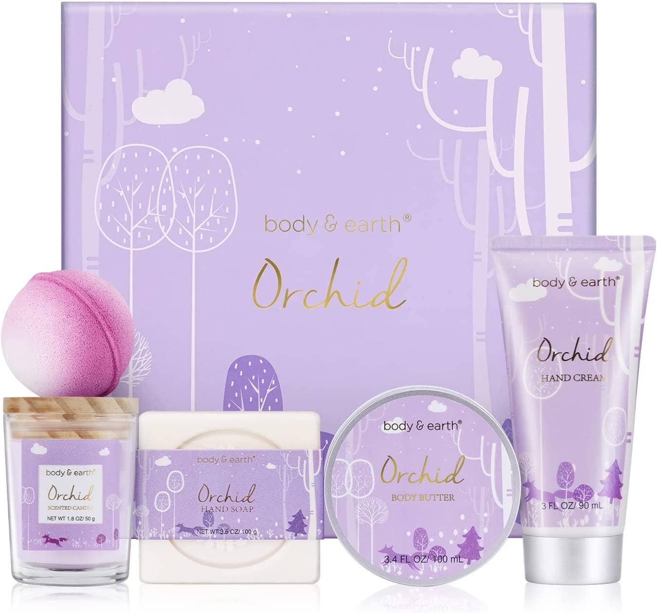 Body & Earth - Wholesale Set met bad- en lichaamsproducten - Body & Earth - Verwenpakket Orchidee