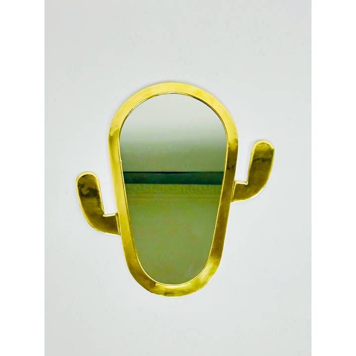 Mikwi - Wholesale Wall Mirror - Moroccan CACTUS Mirrors (Brass), Brass Mirror Wholesale 3