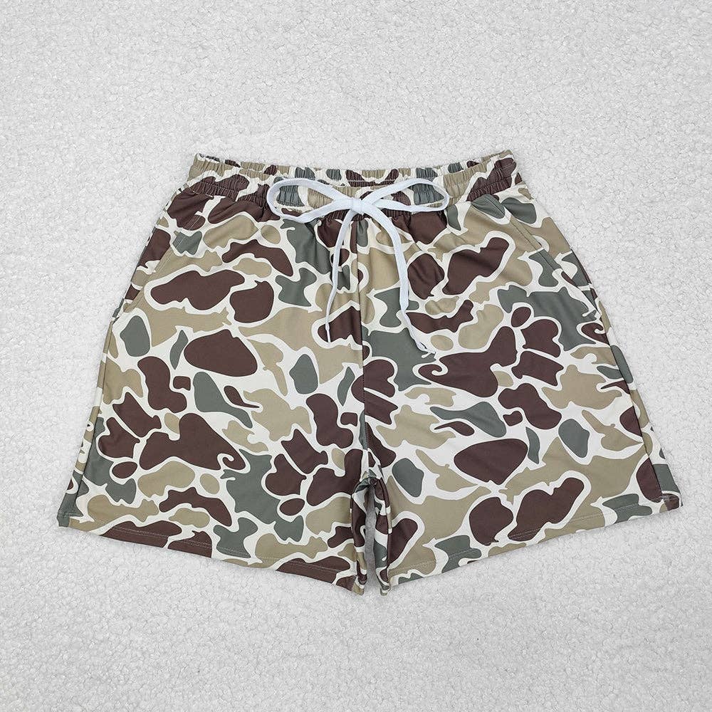 Aier Wholesale - Wholesale Mommy & Me Sets - Daddy and Me Baby Boys Green Camouflage Trunks Bottoms Swimsuits1