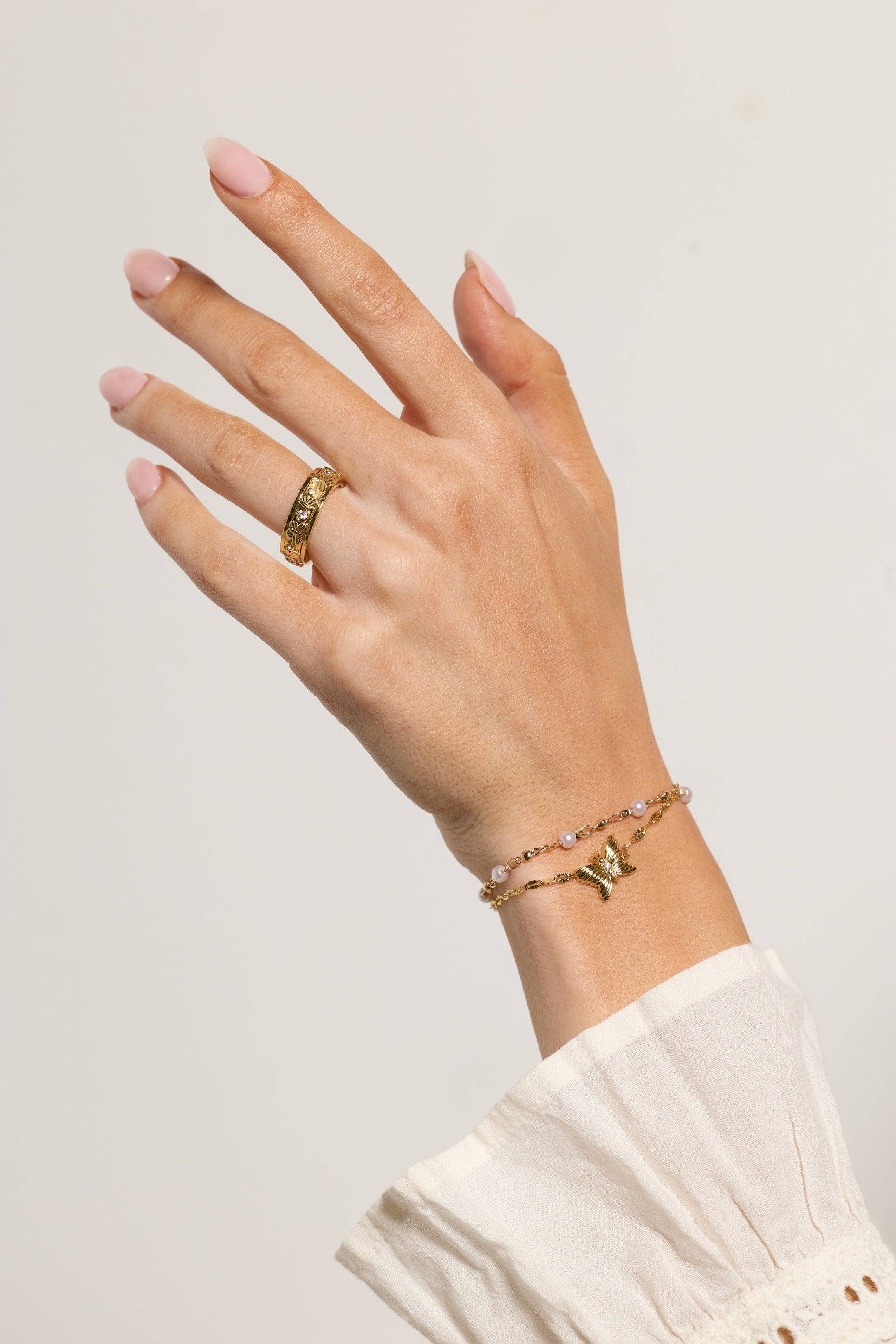 Alex and Ani - Wholesale Charm/Dangle Bracelet - Festival Double Strand Butterfly Bracelet4