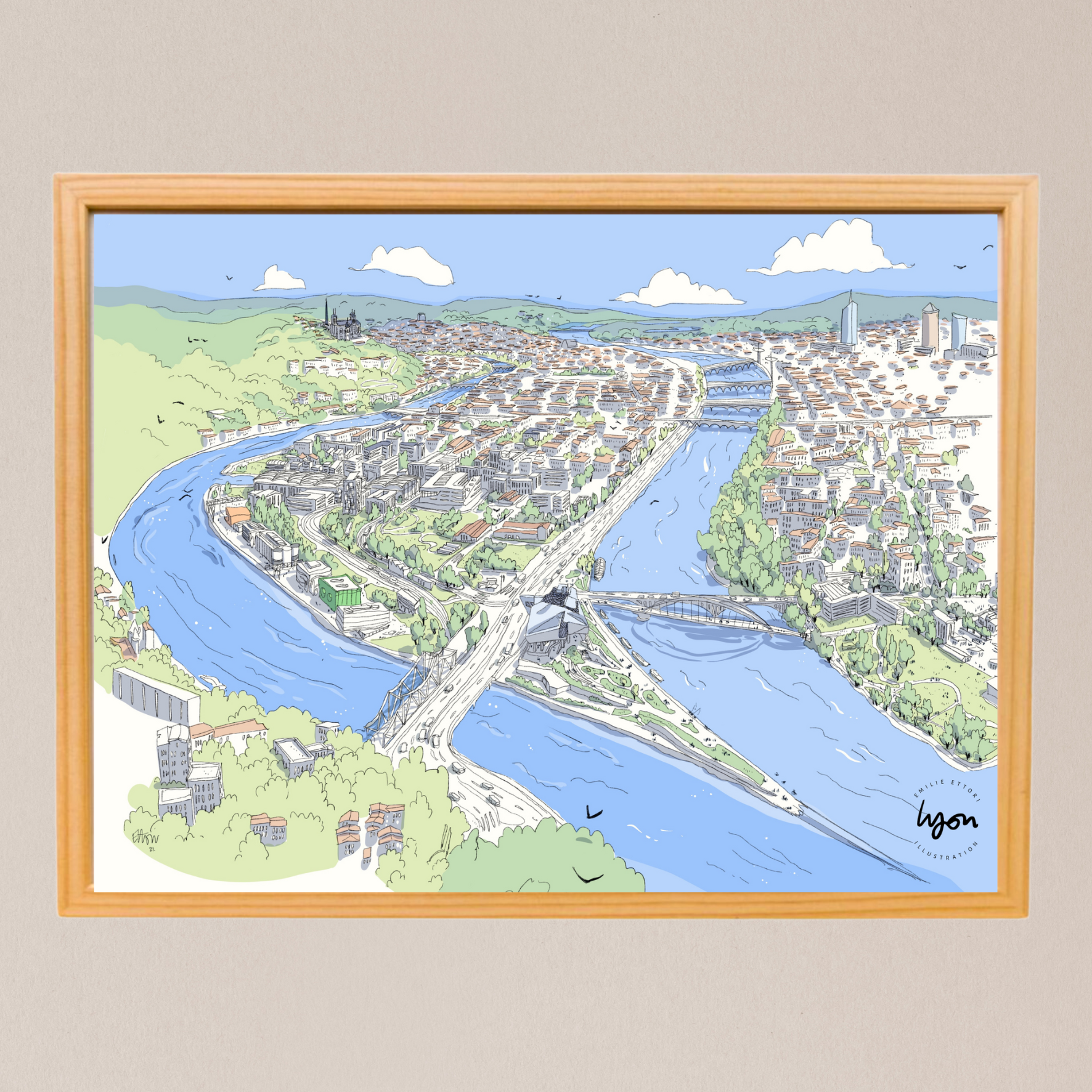 EMILIE ETTORI ILLUSTRATION - Wholesale Art Print - Panoramic Confluence1