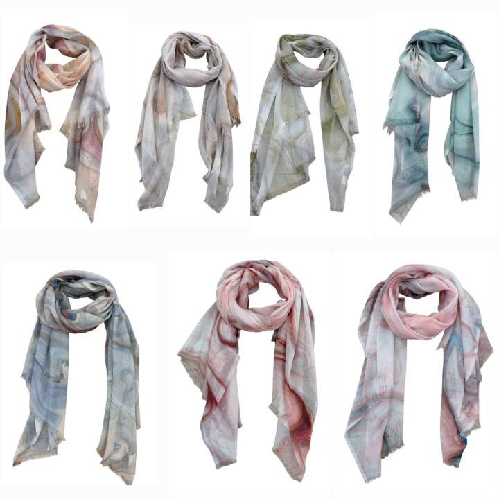 Lange Seidentücher – Neue Frühlingskollektion ful10055 für den Großhandel von Nola by bijusol