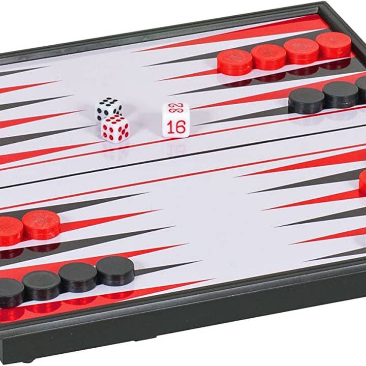 Wood Expressions - Wholesale Bordspel - Opvouwbare magnetische backgammonset voor op reis