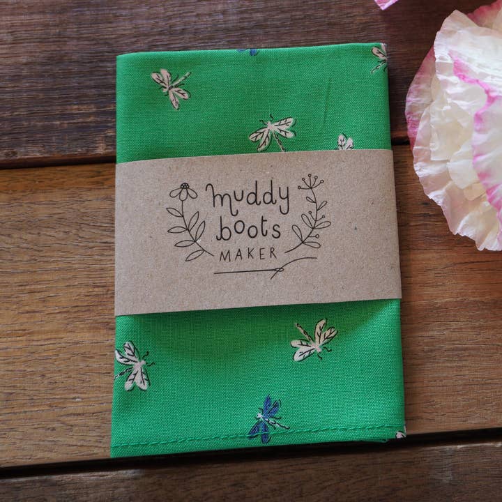 Dragonflies - Organic Cotton Handkerchief for wholesale by Muddy Boots Maker
