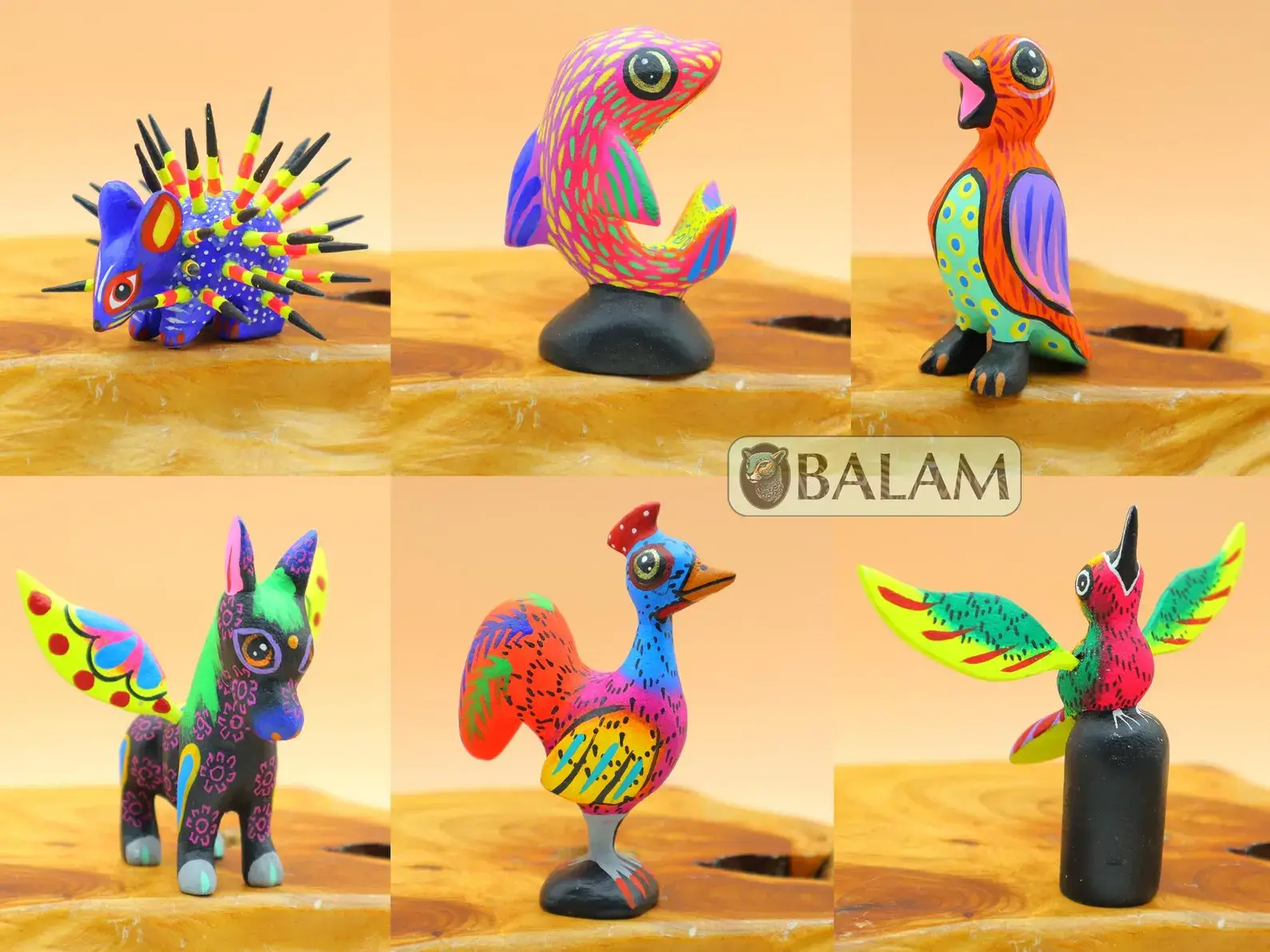 Balam Arts - Wholesale Sculpture - Small PREMIUM alebrije - Assorted Wood Carved Alebrijes5