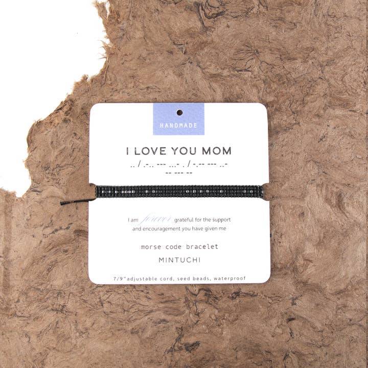 Armband „Ich liebe dich Mama“ in Morsecode für den Großhandel von MINTUCHI