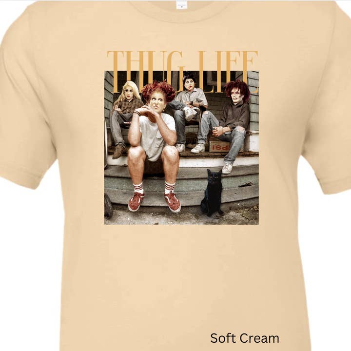 Kiki's Boutique – Großhandel T-Shirt mit Siebdruck – Damen – Thug Life - Sanderson Sisters Herbst T-Shirt4