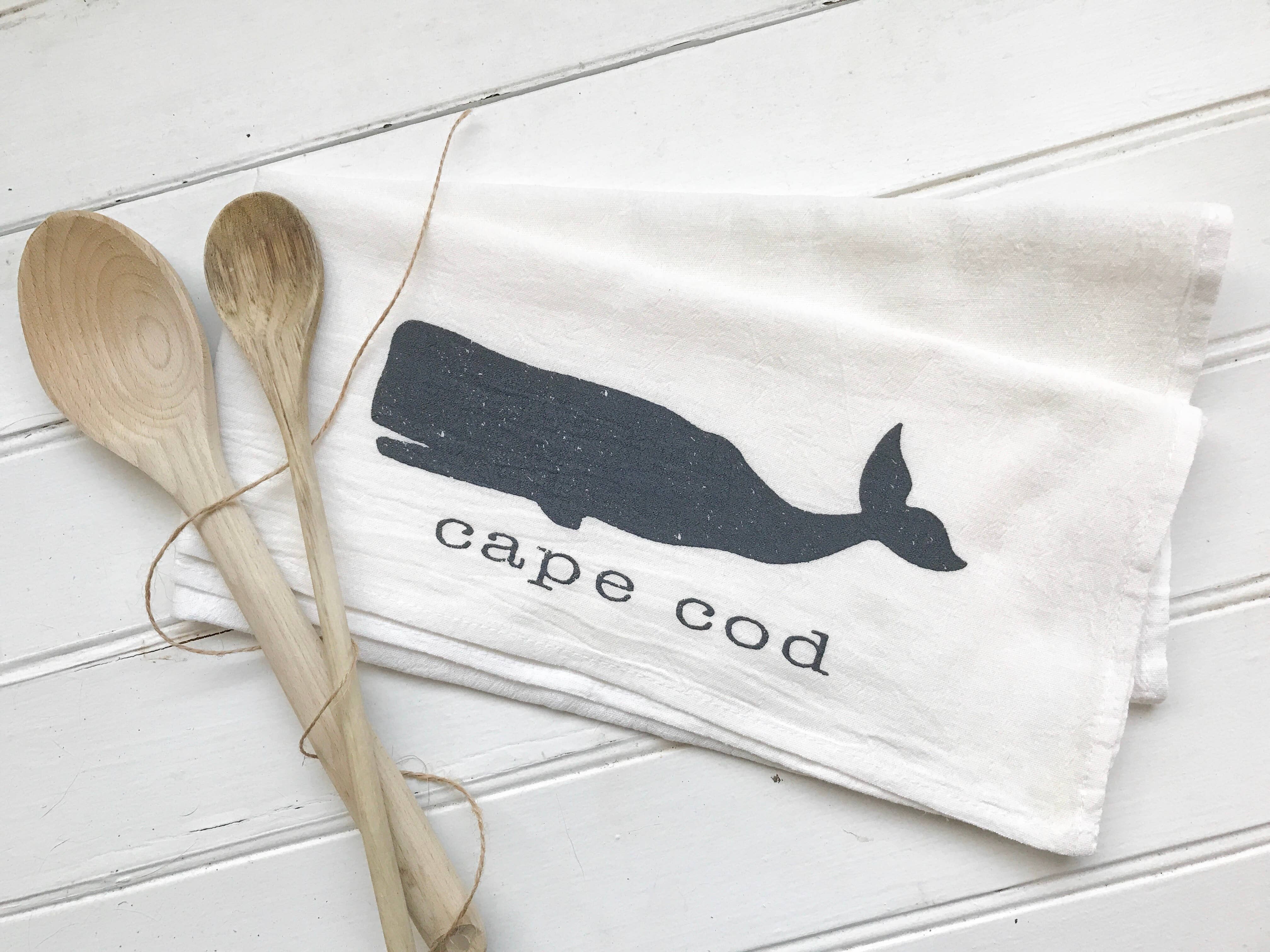 Seagate Studio - Wholesale Tea Towel - Personalized Whale Tea Towel – Coastal Kitchen Hostess Gift