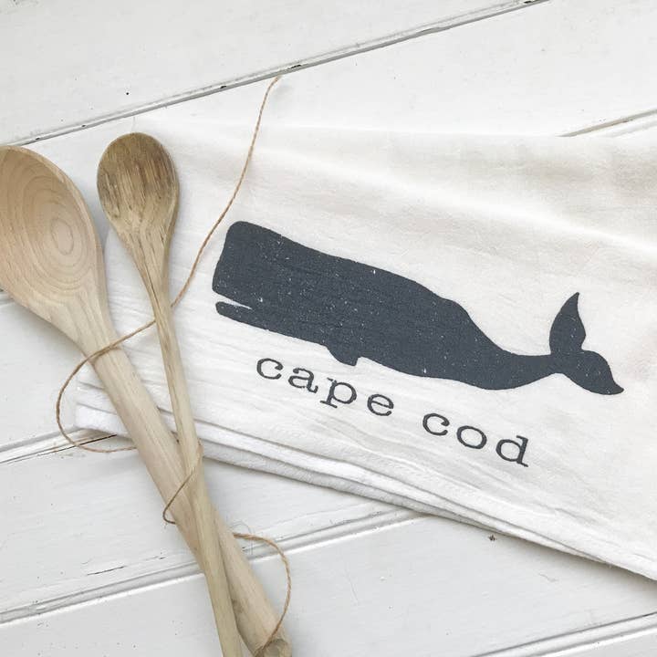 Seagate Studio - Wholesale Tea Towel - Personalized Whale Tea Towel – Coastal Kitchen Hostess Gift0