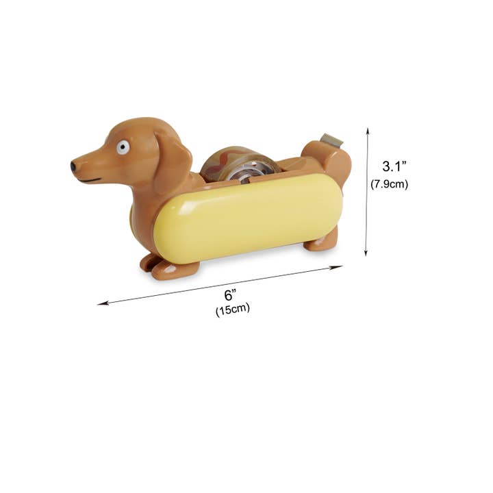 Yobro - Wholesale Tape Dispenser - Hotdog OfficeAccessory Dachshund Tape Dispenser with 4 Tapes