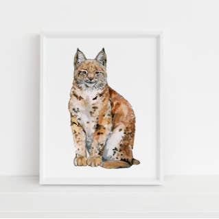 Impression Lynx pour la vente par Jennie Kilcup Watercolors