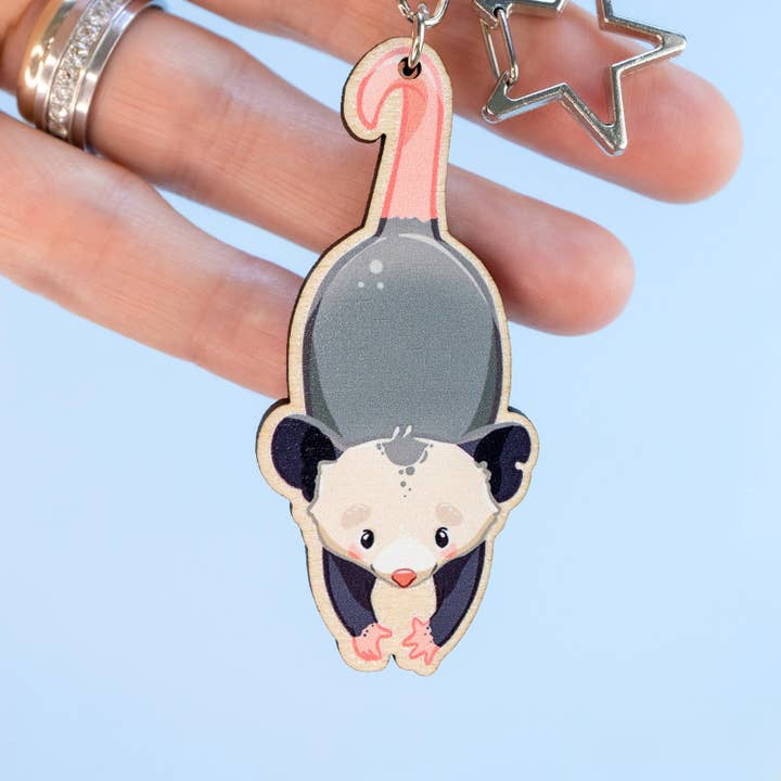 Baby Opossum Keychain for wholesale by PeachyApricot