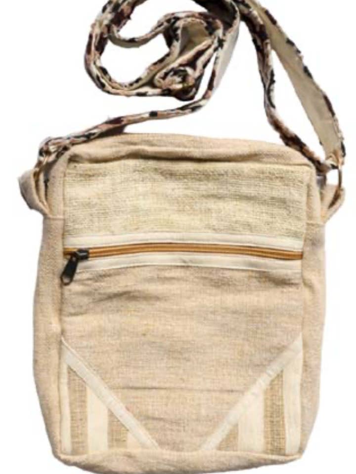 Colorful Handknit Handle Cotton Jute Crossbody Bag for wholesale by Earth Divas