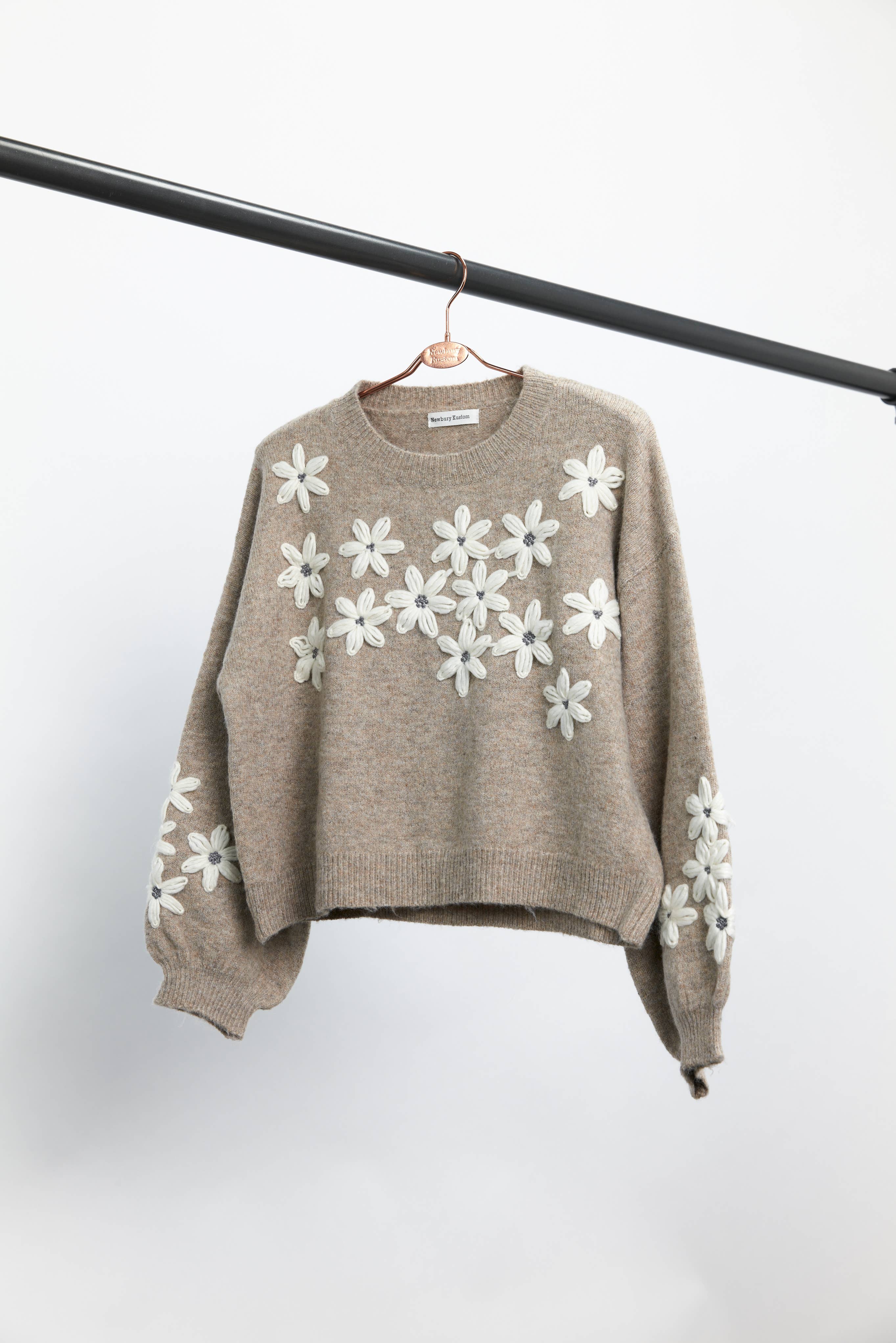 Newbury Kustom - Vente Pull en maille – femme - 11328-Pull en maille avec appliqué floral9