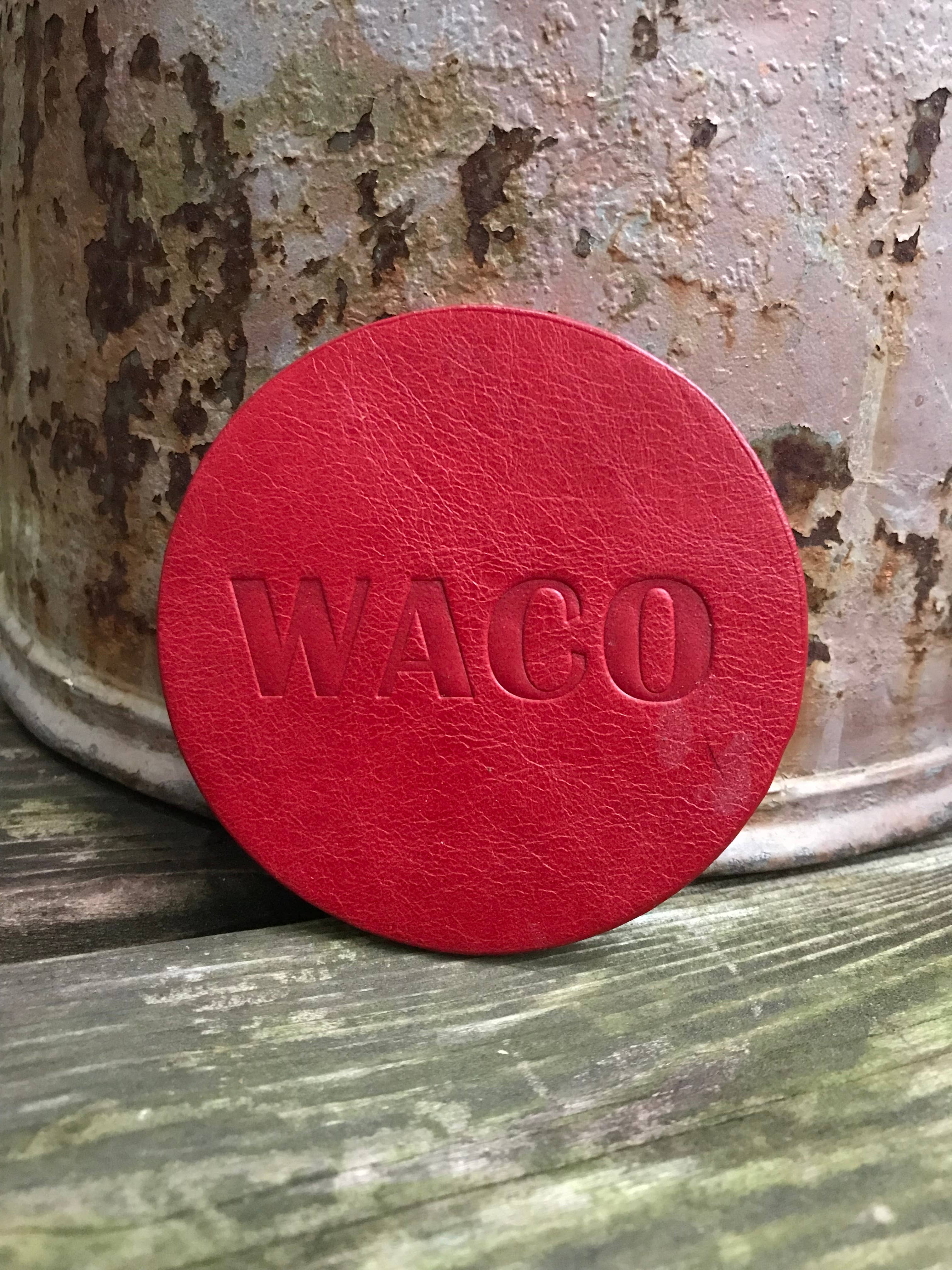 Jimmyrockit - Wholesale Onderzetters - Leather Coaster - Waco Texas gespeld0