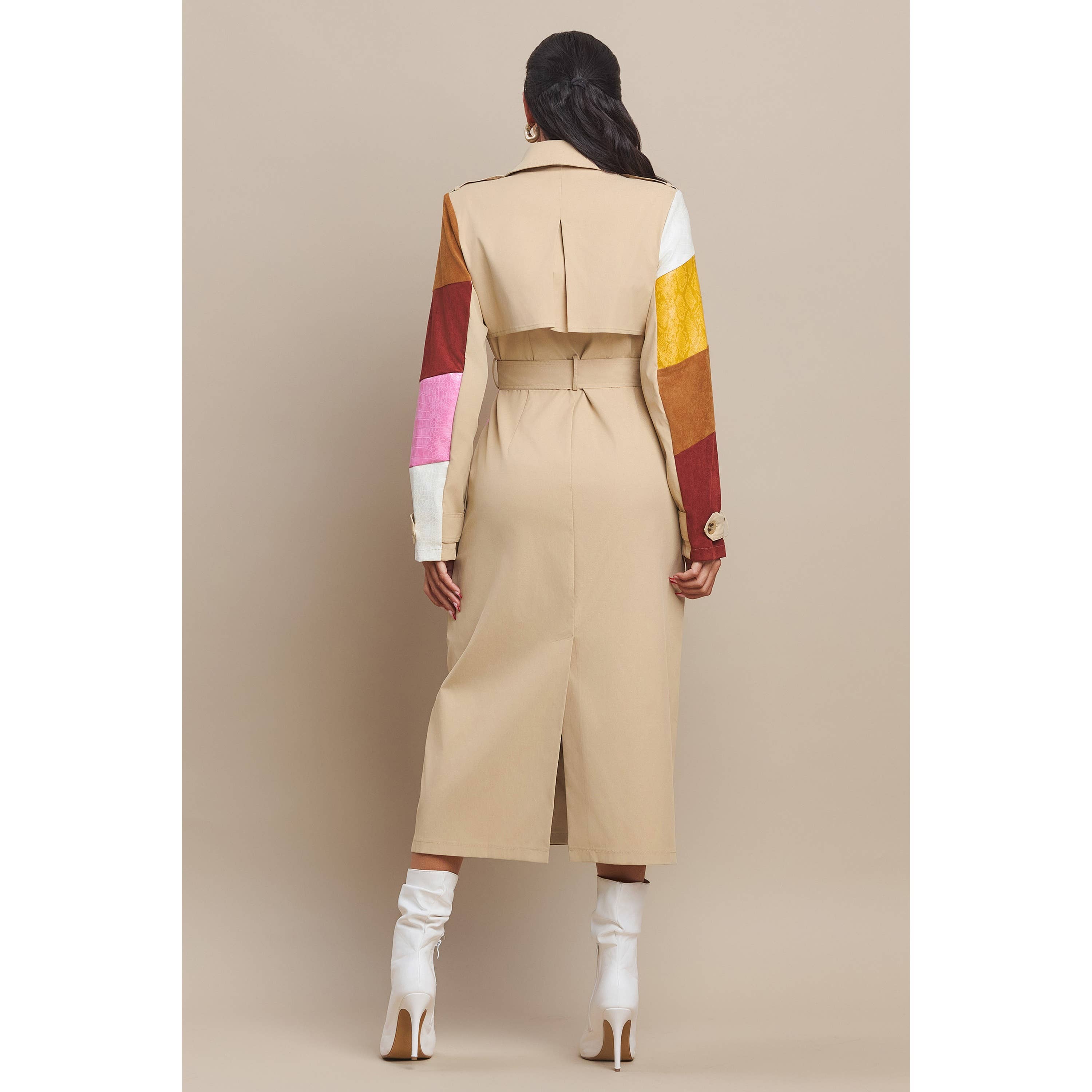 The Sang – wholesale Jacka - Dam – Läderrock med mocka i färgblock6