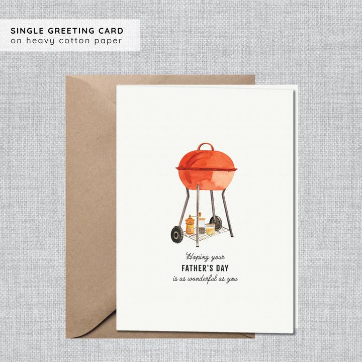 Grilling Father's Day Card | BBQ Fathers Day Card Any Dad for wholesale by Gina Maher | Watercolor