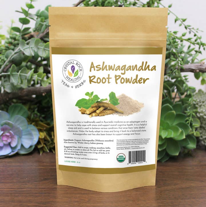 Crystal Rock Healing, LLC - Wholesale Loose Tea - Ashwagandha Root Loose Herb 2oz Organic0