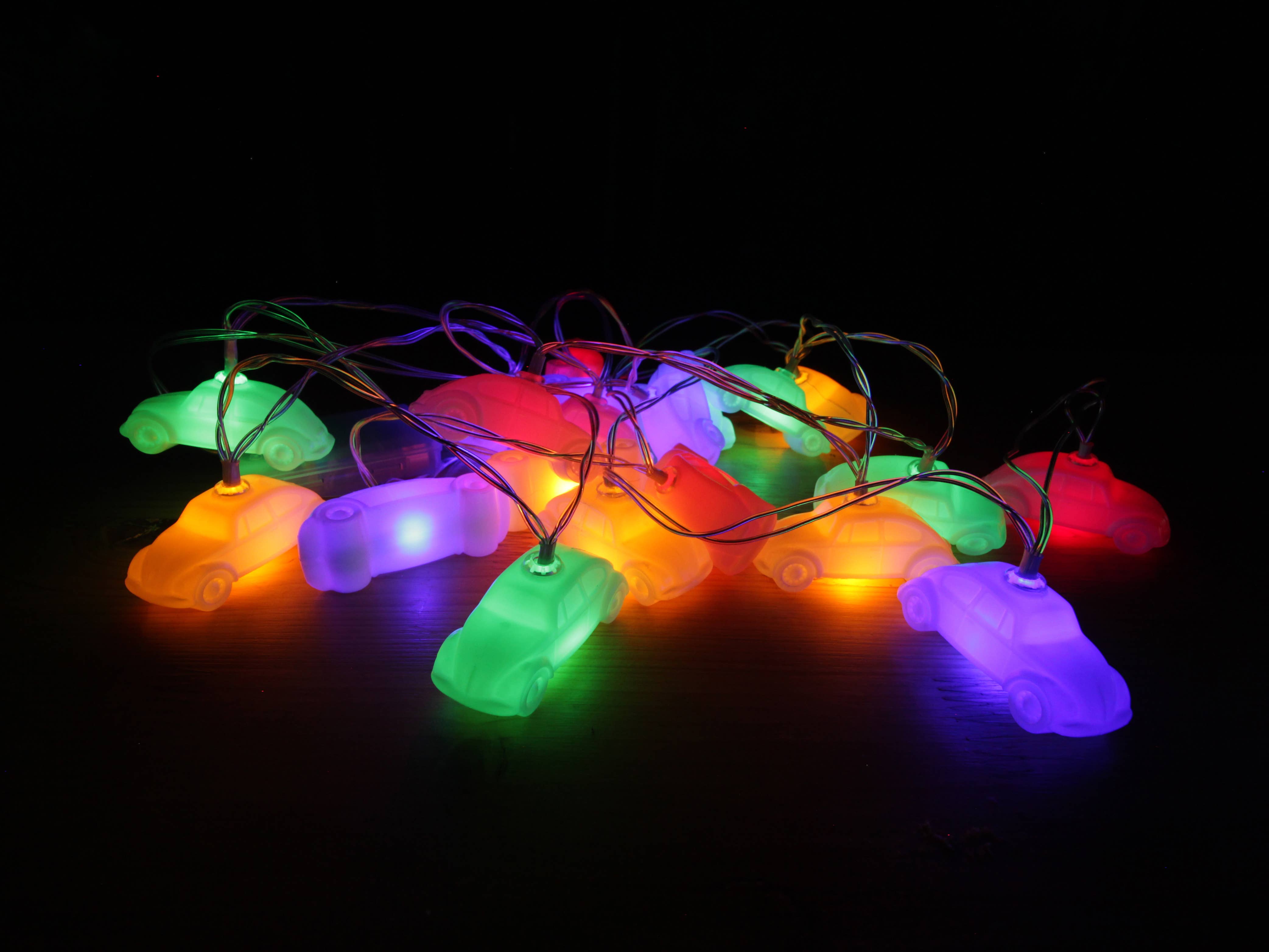 VW Collection by BRISA - Wholesale String Lights - VW Beetle 3D String Lights 3m, 20 x LED - Multicolor