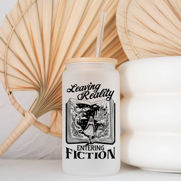 Lasciando la realtà - Tazza di vetro smerigliato per la vendita all'ingrosso da parte di The Gift Genie LLC