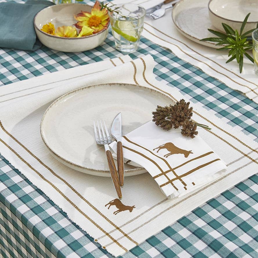 Sylvie Thiriez - Wholesale Dinner & Cloth Napkin - Napkin RDV au pré mascarpone1