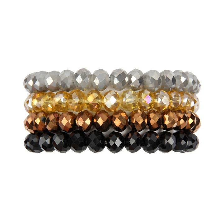 Love and Repeat - Vente Bracelet de perles - BRACELET EXTENSIBLE QUATRE LIGNES DE PERLES DE CRISTAL9