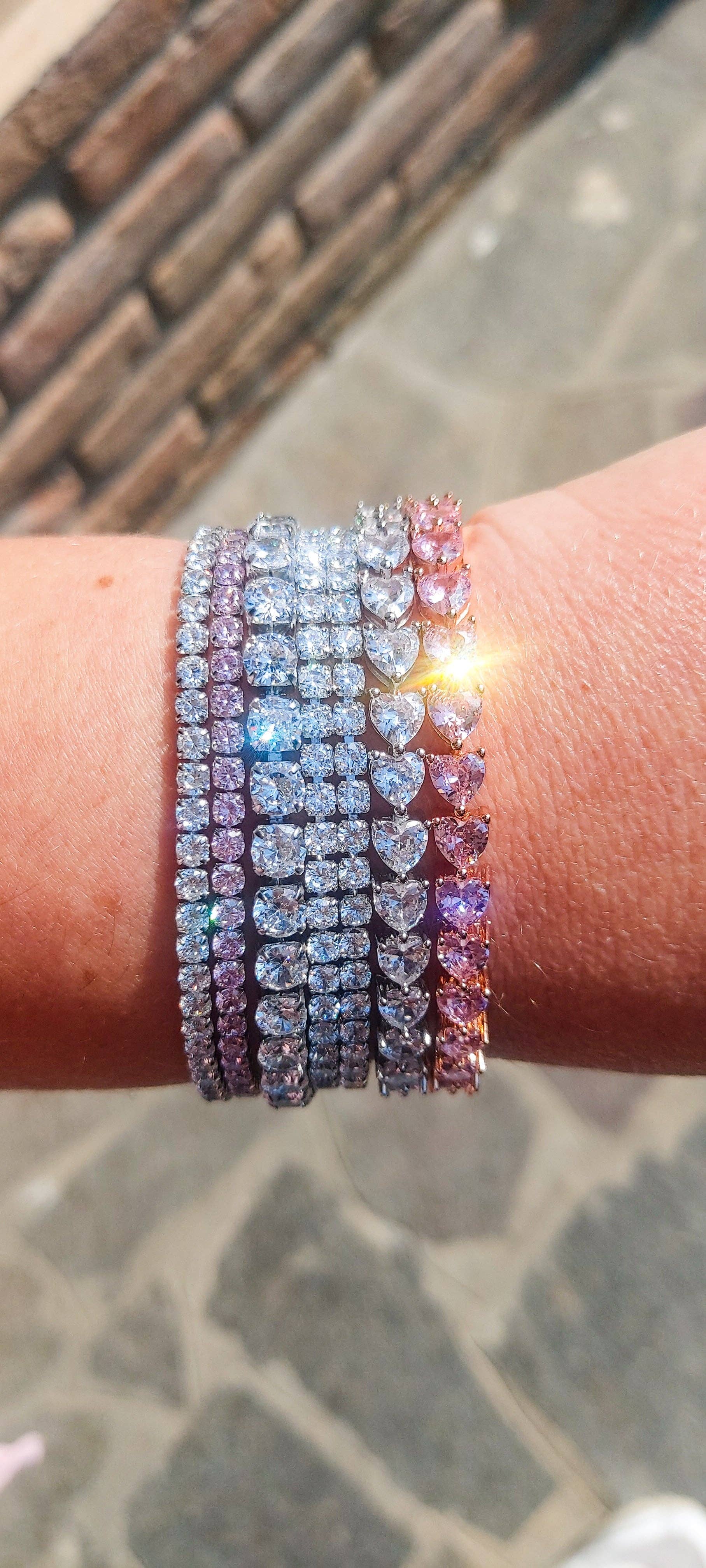 Daemon srls - Wholesale Tennisarmbanden - ALICIA ~ Tennisarmband van roestvrij staal met cubic zirconia10