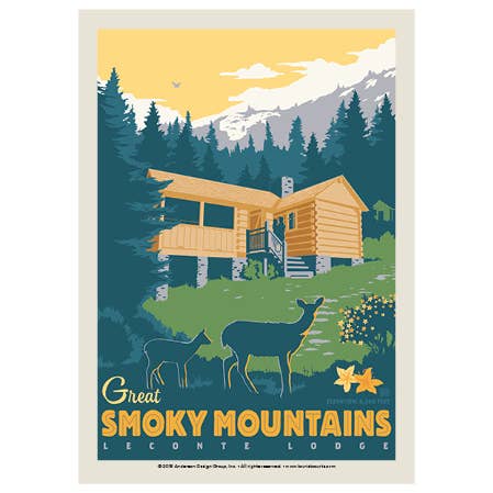 Great Smoky Leconte Lodge Postcard for wholesale by Tourist Courts