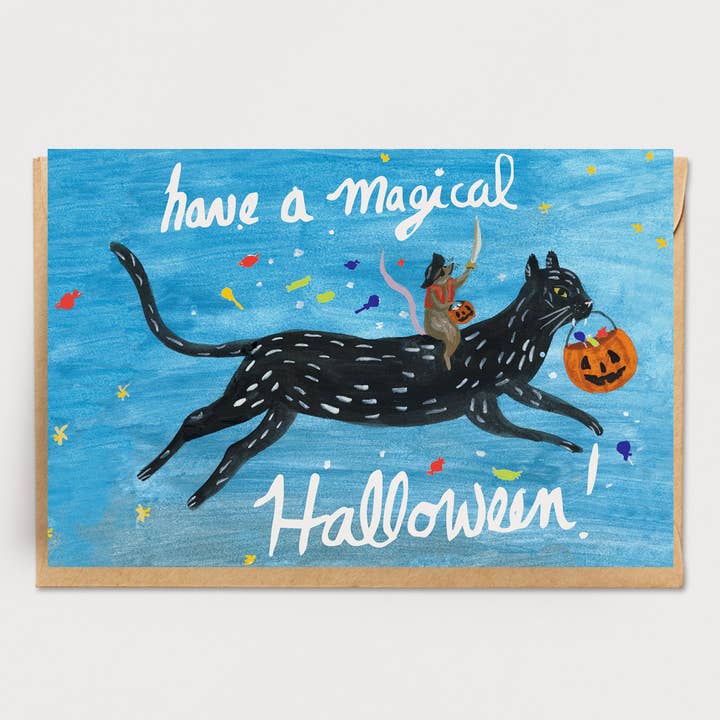 Halloween Kat Pakke med 10 Kort for engroshandel hos Ingrid Press