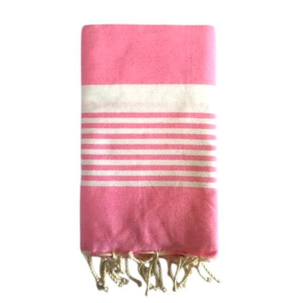 Fouta Paul pink strandhåndklæde i 100 % genanvendt bomuld, 200 x 100 cm for engroshandel hos SoBeach