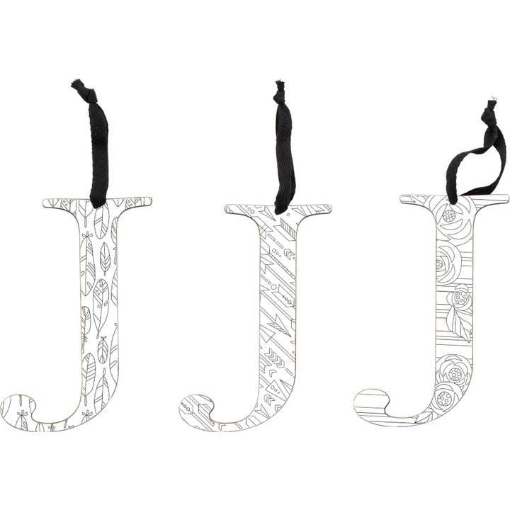 J Ornament Set for wholesale by Primitives by Kathy