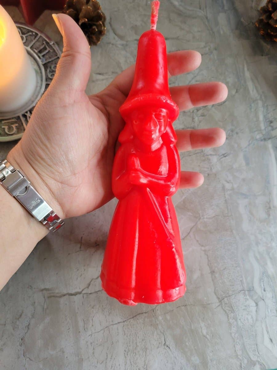 My Magic Place Shop - Wholesale Novelty Candle - Handmade Witch figurine Candle, Black candle witchy candle R2