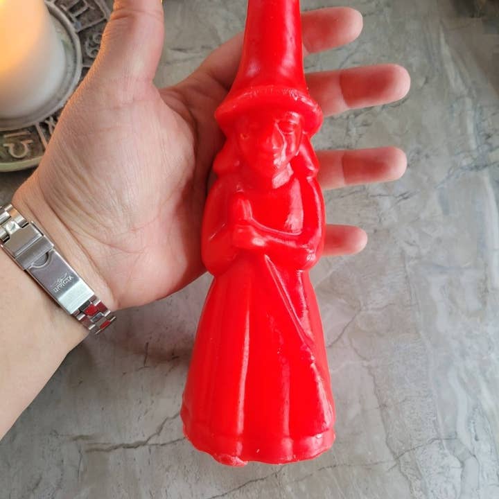 My Magic Place Shop - Wholesale Novelty Candle - Handmade Witch figurine Candle, Black candle witchy candle R2
