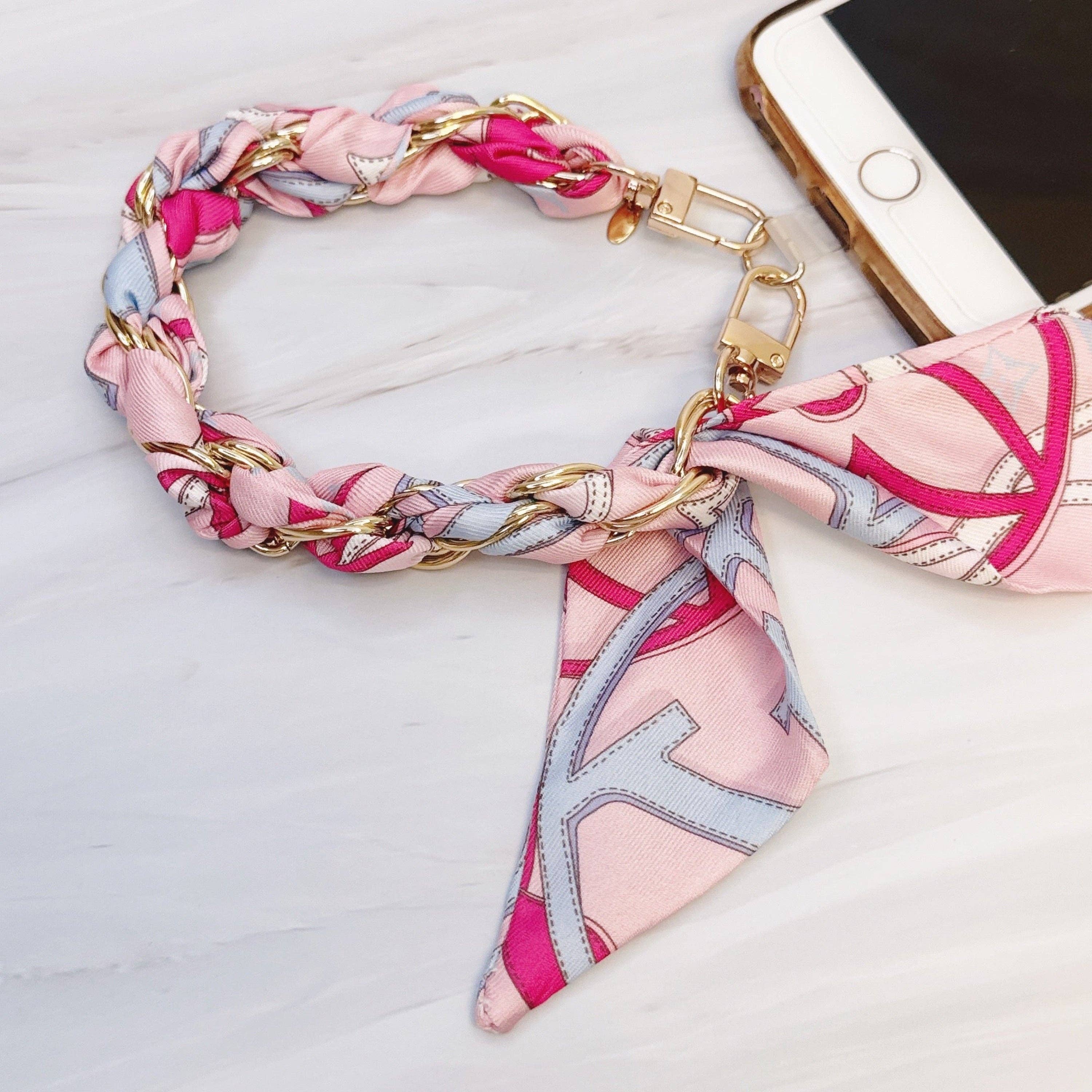 Ellison+Young – wholesale Phonecase strap – Braided Scarf Chain Phone Lanyard7