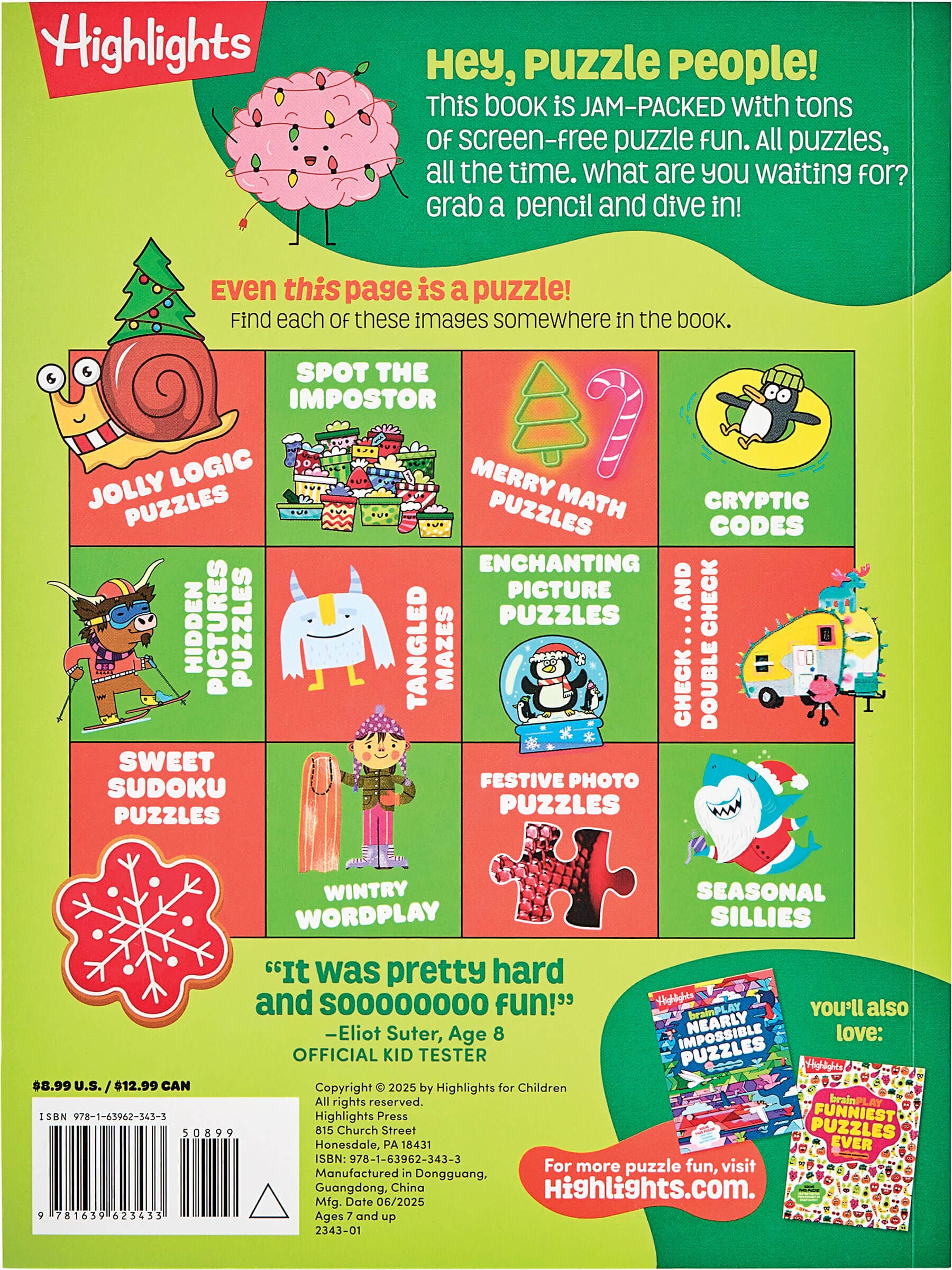 Highlights for Children - Wholesale Coloring & Activity Book - Kids & Baby - brainPLAY Super Hard Christmas Puzzles1