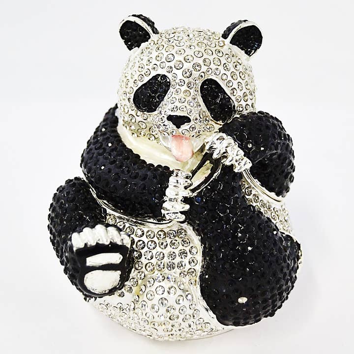 Ciel Collectables - Vente Boîte/rangement à bijoux - Boîte à babioles Bejeweled Big Panda. Set à main en cristal Swarovski0