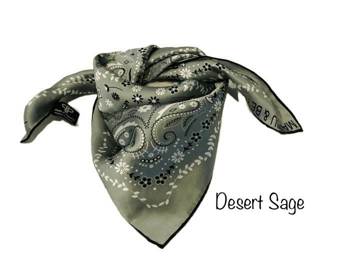 Malibu & Beyond Co /LENNOX MODE - Vendita all'ingrosso Bandana - Donna - Iconico bandana vintage americano in seta di gelso 100%!9